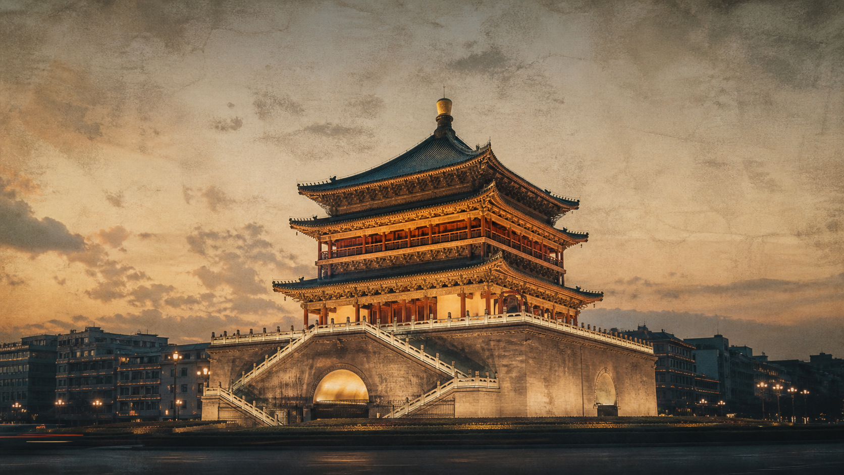 大雁塔 AI 氛围图